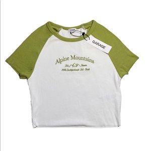 Garage: Crop Top Green Tee (EXCLUSIVE)